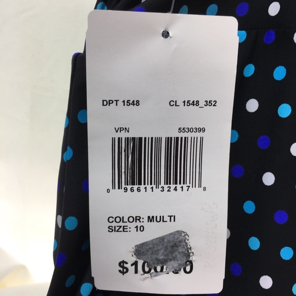 Penbrooke Polkadot One Piece Swim Wear NWT Sz 10 - Picture 7 of 8